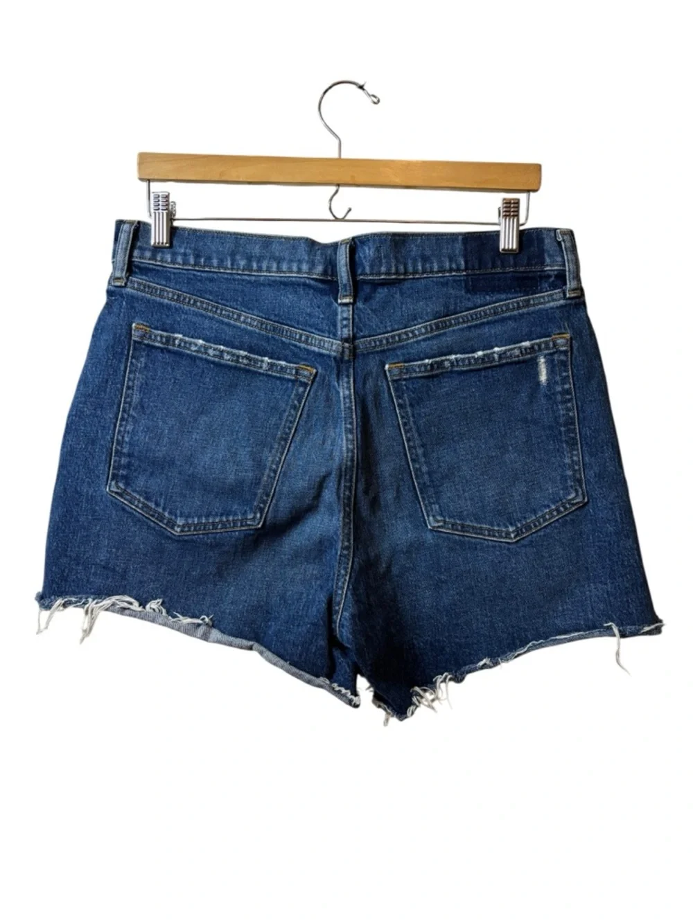 Abercrombie & Fitch Denim Shorts - Dark Blue 31 12 4” mom short high rise - Picture 2 of 4